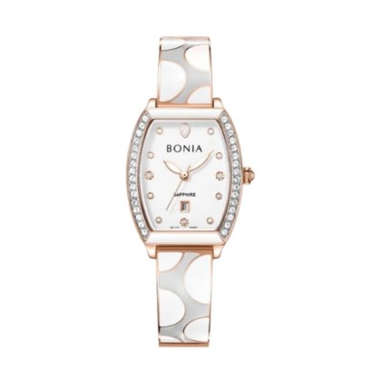 Bonia Elegance BNB10861-2517S White Ceramic Dial Color Women Watch